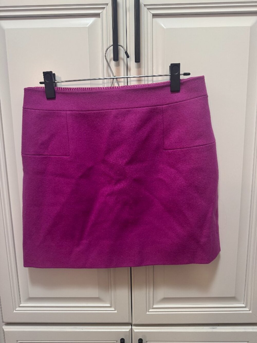 J.Crew fuchsia felted wool blend mini skirt / Size 6